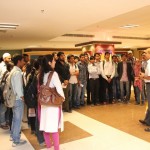 Mr. S. Pandey, CBI official, in conversation with students insde the CBI gallery at the CBI HQ; Thursday, March 15, 2012 (Source: CBI Website)