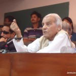 Justice Rajender Sachar speaking at the JTSA report release in FTK-CIT hall; Tuesday, Sept. 18, 2012 (Photo: Khalid Jaleel)