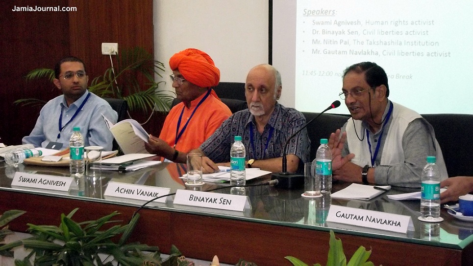 Binayak Send and Swami Agnivesh - Edward Said Hall - 27 Sept 2012