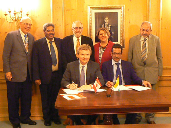Signing off MoU with York Univ