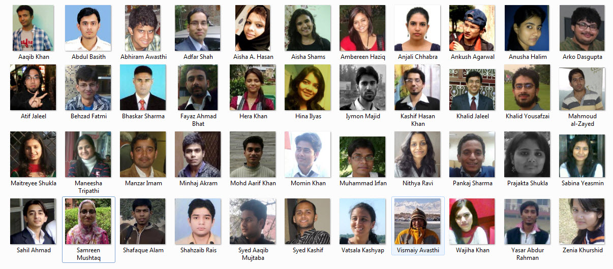 A collage of few writers and contributors Jamia Journal has had since its founding in 2010.