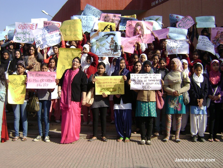 Peace walk at Jamia against sexual violence; Thursday, Dec. 21, 2012 (Photo: Khalid Jaleel)
